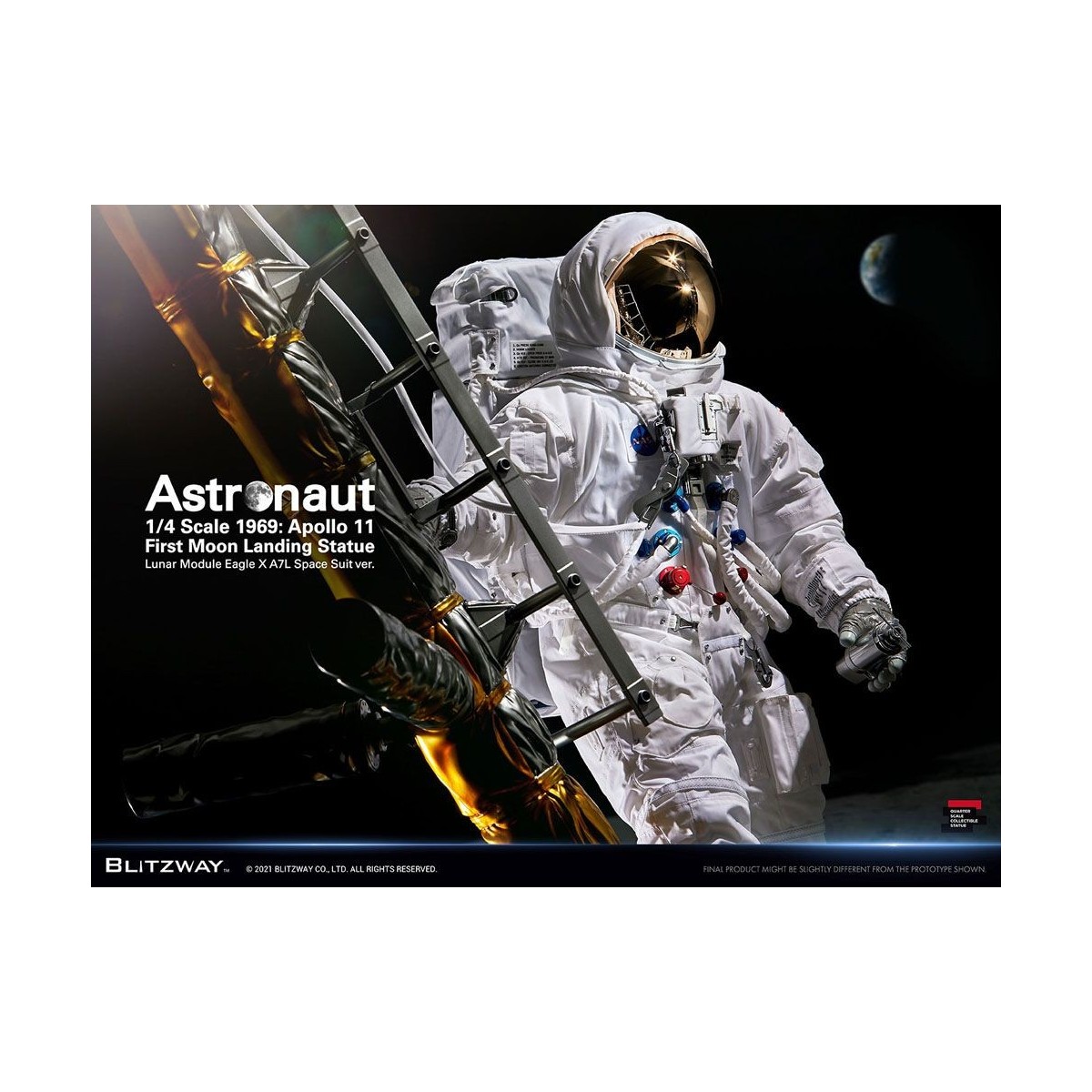 Blitzway - Astronauta Apollo 11: LM-5 A7L ver. 1/4 - Hybrid Superb Scale
