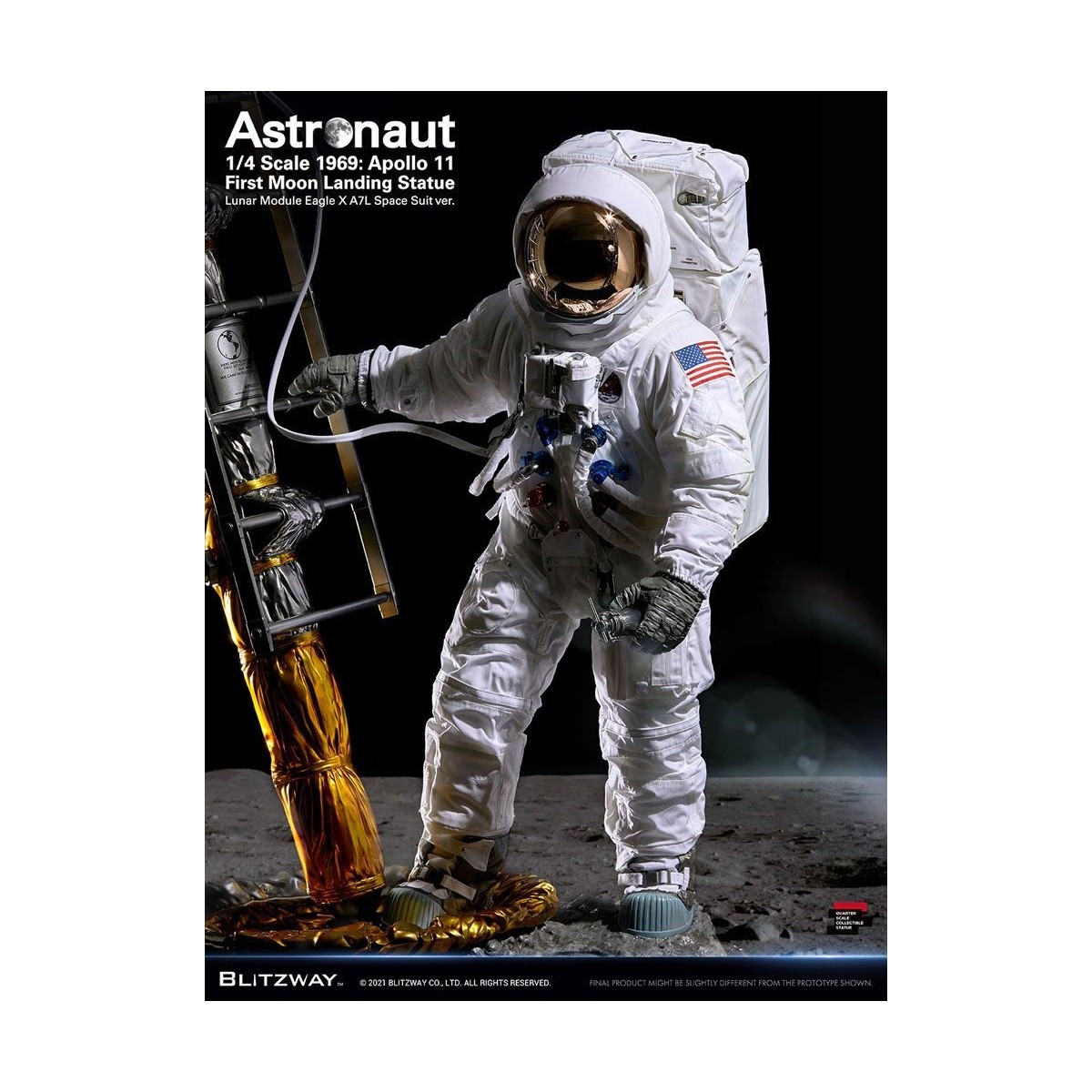 Blitzway - Astronauta Apollo 11: LM-5 A7L ver. 1/4 - Hybrid Superb Scale