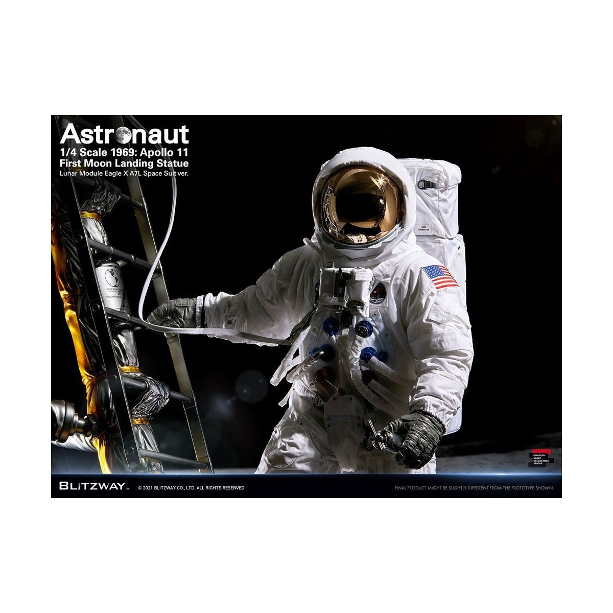 Blitzway - Astronauta Apollo 11: LM-5 A7L ver. 1/4 - Hybrid Superb Scale