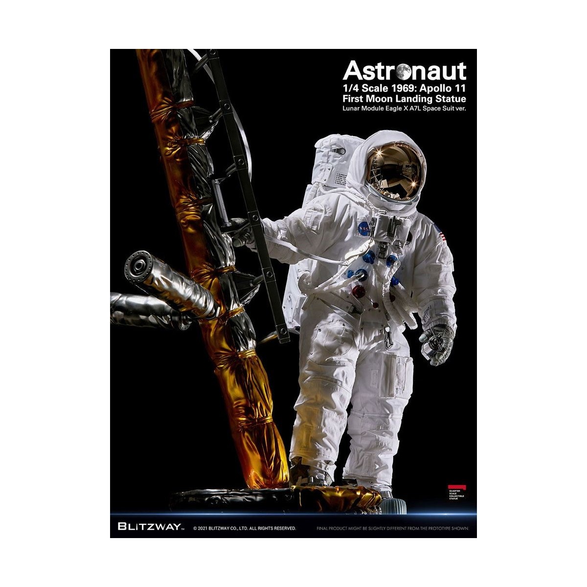 Blitzway - Astronauta Apollo 11: LM-5 A7L ver. 1/4 - Hybrid Superb Scale