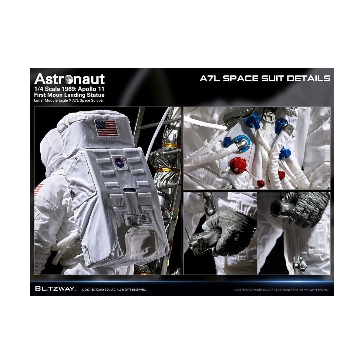 Blitzway - Astronauta Apollo 11: LM-5 A7L ver. 1/4 - Hybrid Superb Scale