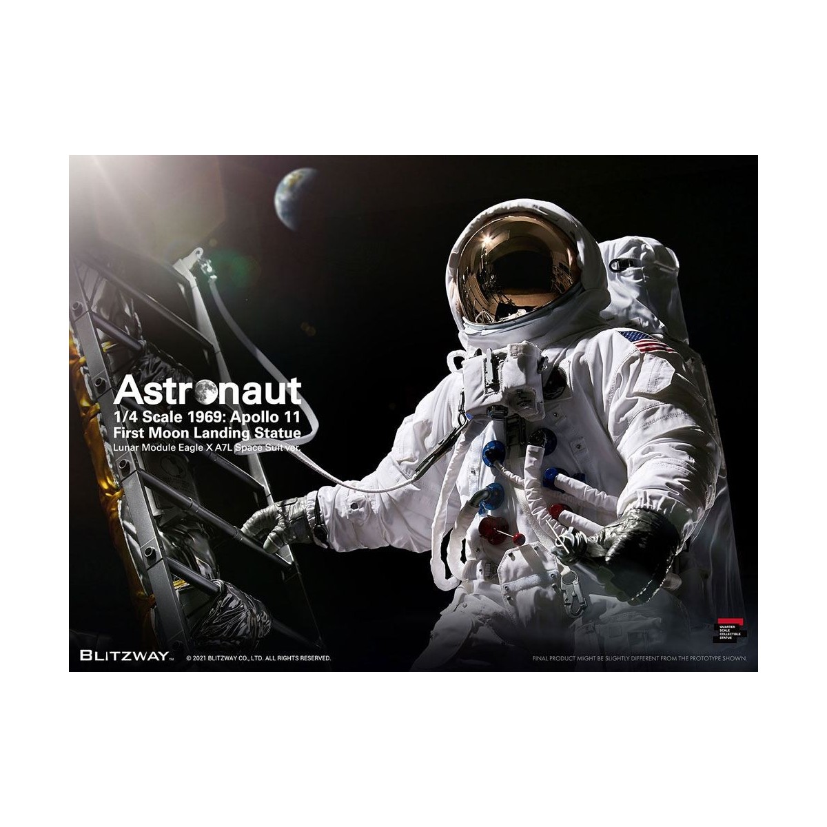 Blitzway - Astronauta Apollo 11: LM-5 A7L ver. 1/4 - Hybrid Superb Scale