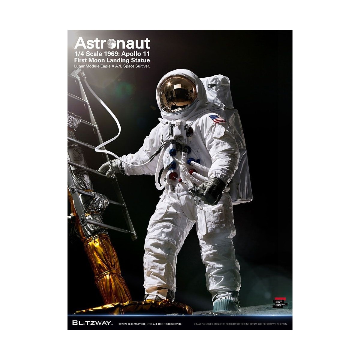Blitzway - Astronauta Apollo 11: LM-5 A7L ver. 1/4 - Hybrid Superb Scale