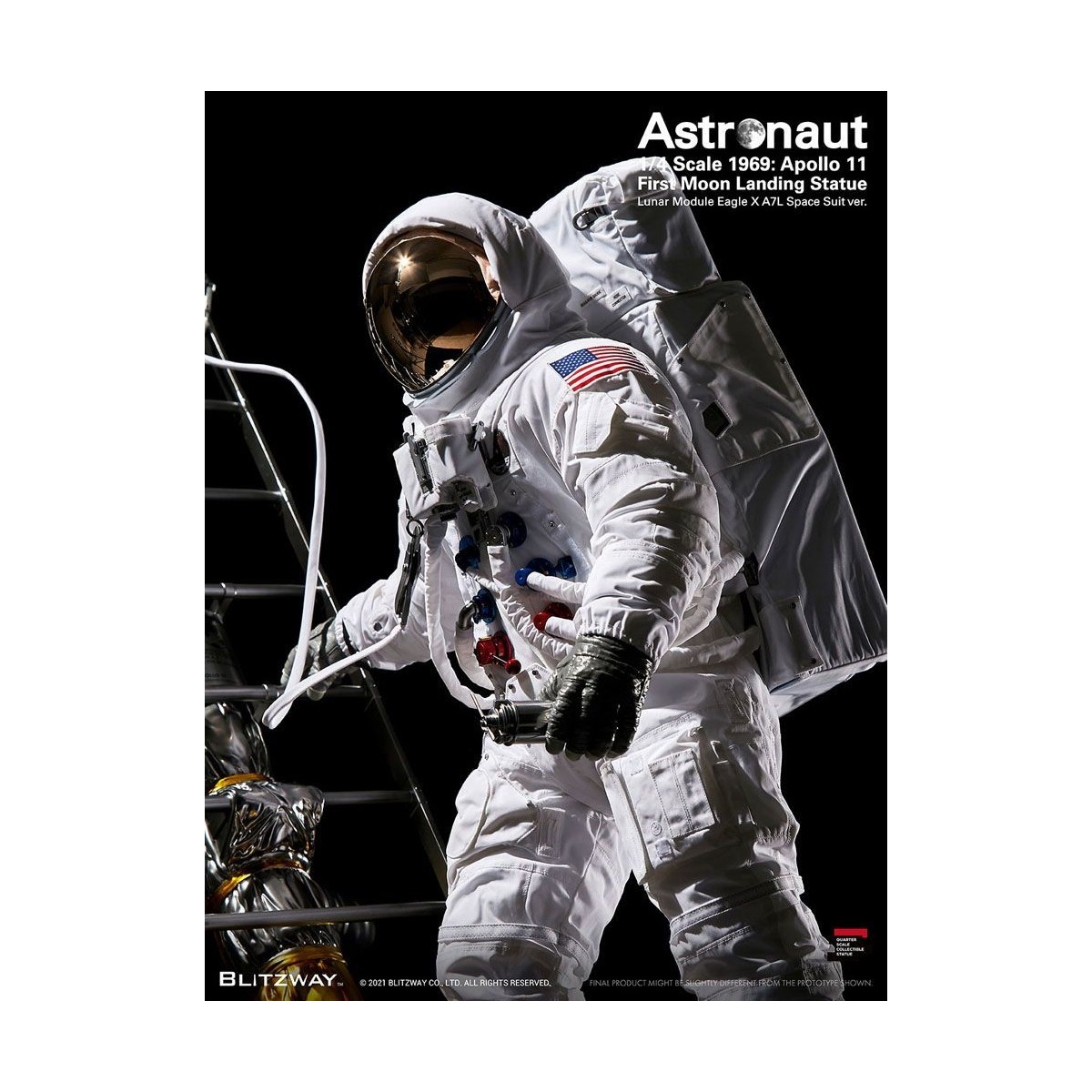 Blitzway - Astronauta Apollo 11: LM-5 A7L ver. 1/4 - Hybrid Superb Scale