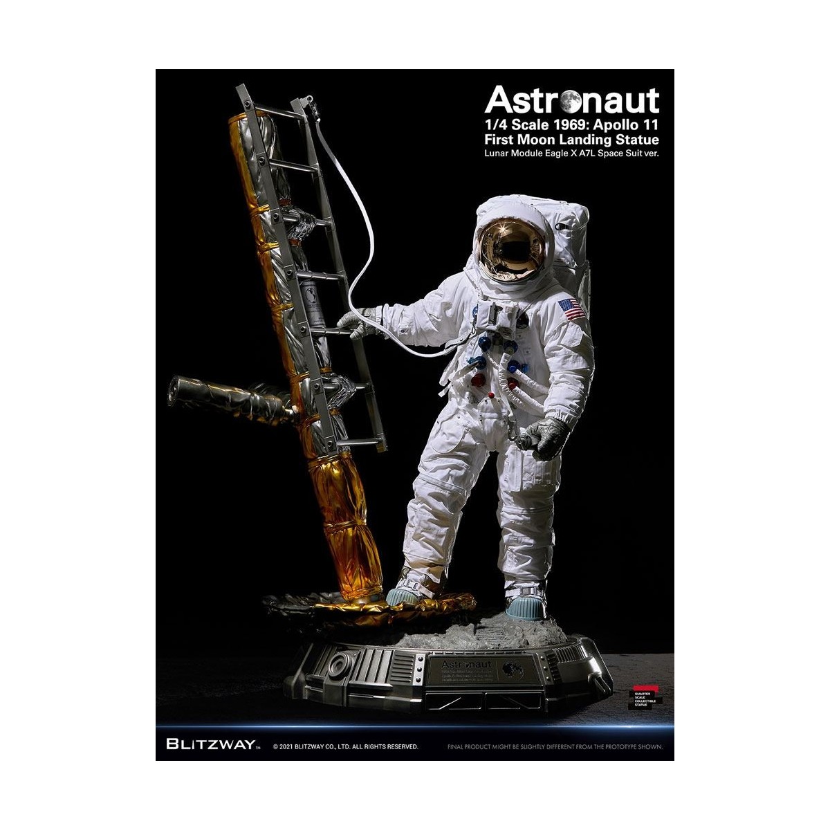 Blitzway - Astronauta Apollo 11: LM-5 A7L ver. 1/4 - Hybrid Superb Scale
