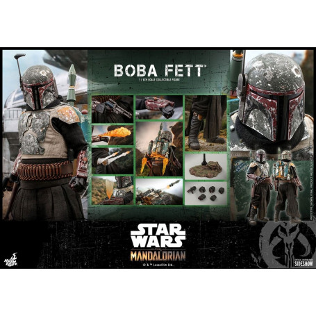 Hot Toys Star Wars The Mandalorian Boba Fett Deluxe Version 1/6 Movie Masterpiece