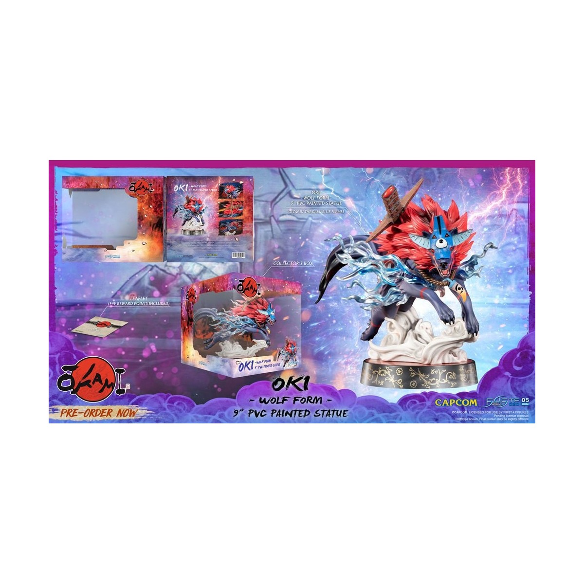 First 4 Figures Okami - OKI Wolf Form statuetta in PVC