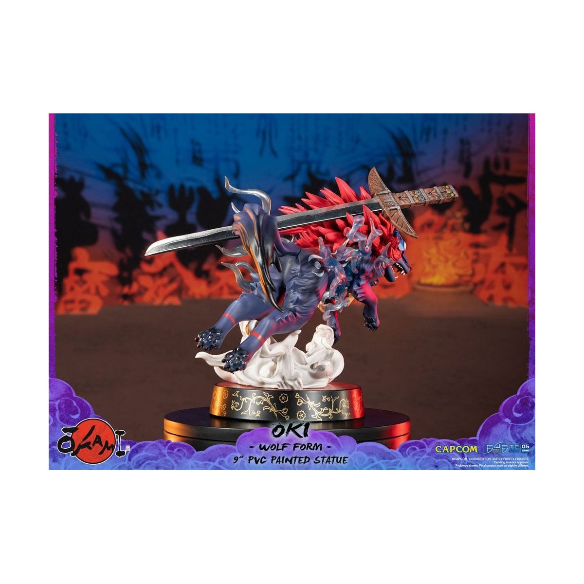 First 4 Figures Okami - OKI Wolf Form statuetta in PVC
