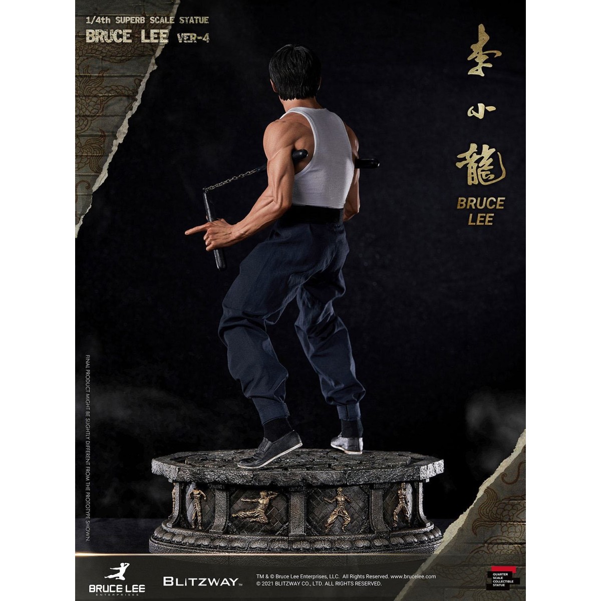 Blitzway - Statuetta Bruce Lee 1/4 di 80th Anniversary Tribute - 55 cm