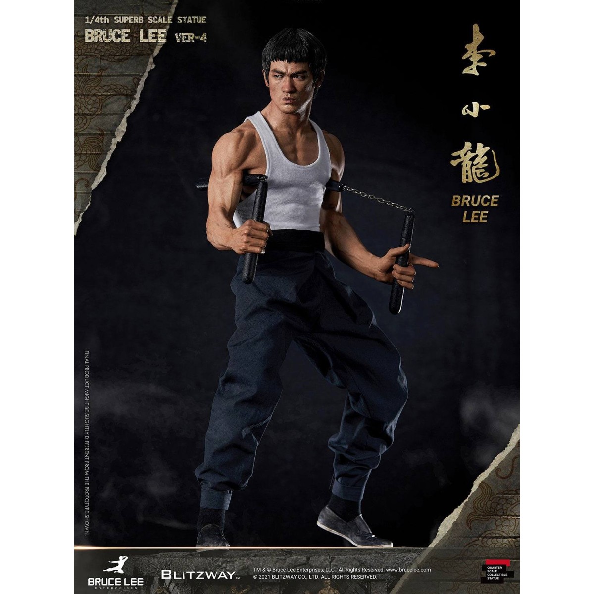 Blitzway - Statuetta Bruce Lee 1/4 di 80th Anniversary Tribute - 55 cm