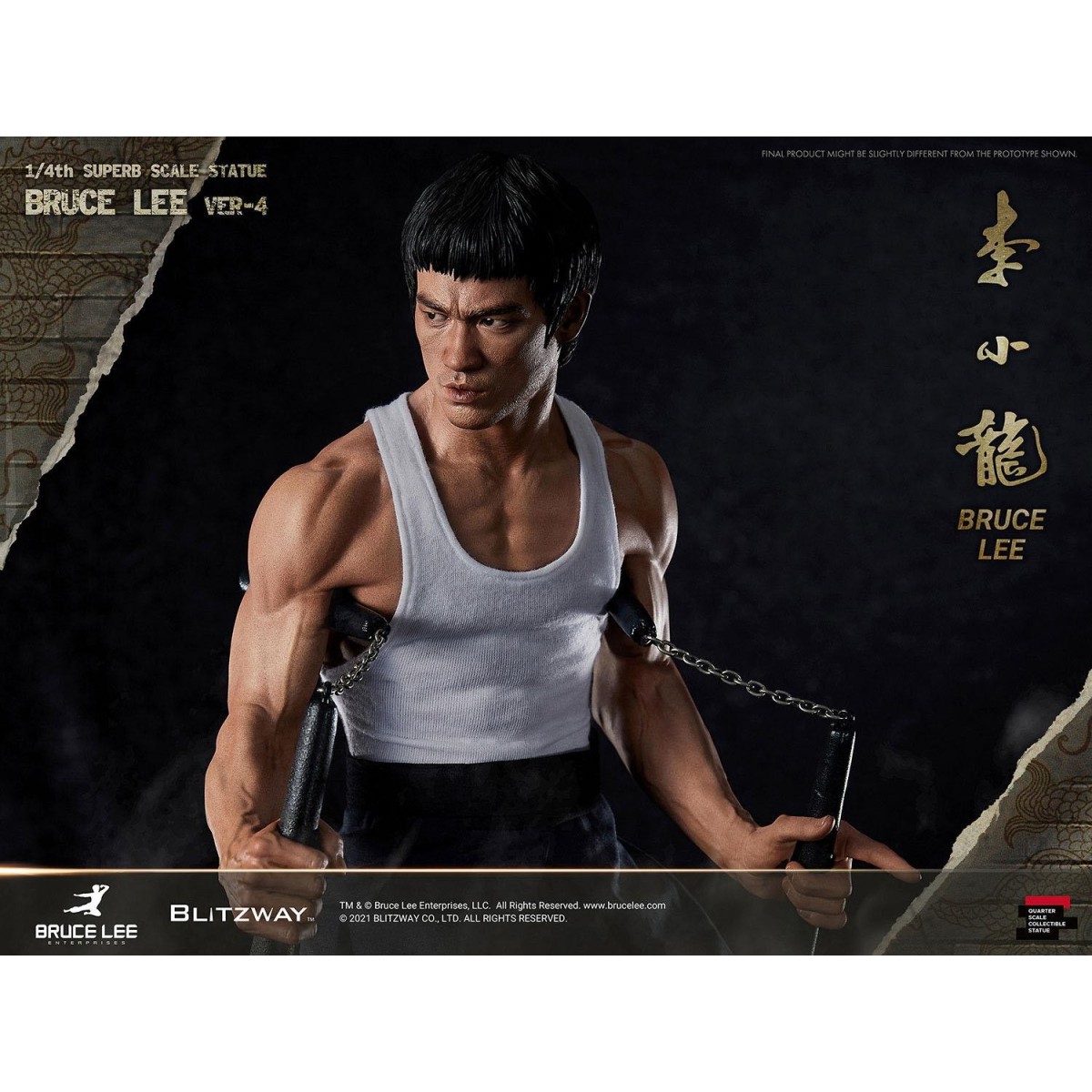 Blitzway - Statuetta Bruce Lee 1/4 di 80th Anniversary Tribute - 55 cm