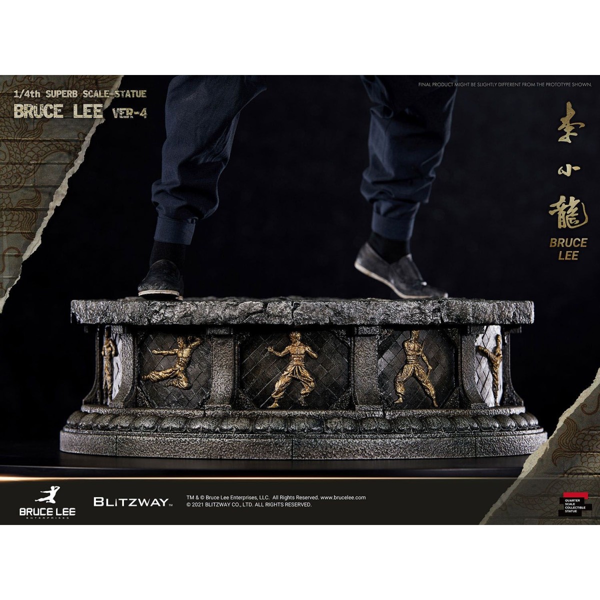 Blitzway - Statuetta Bruce Lee 1/4 di 80th Anniversary Tribute - 55 cm