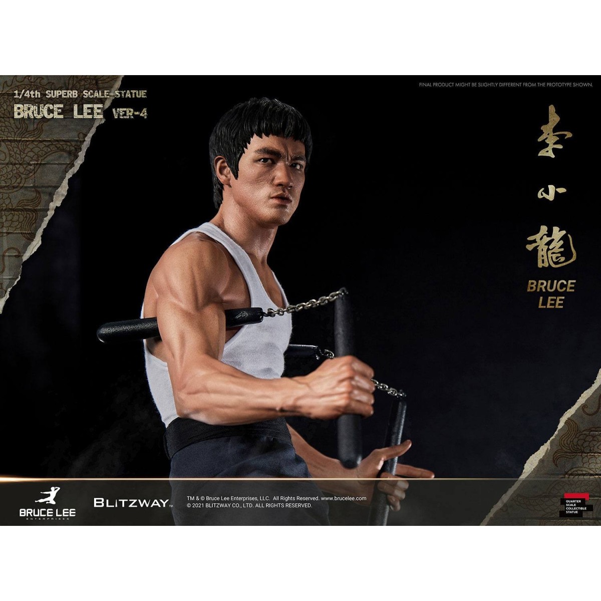 Blitzway - Statuetta Bruce Lee 1/4 di 80th Anniversary Tribute - 55 cm