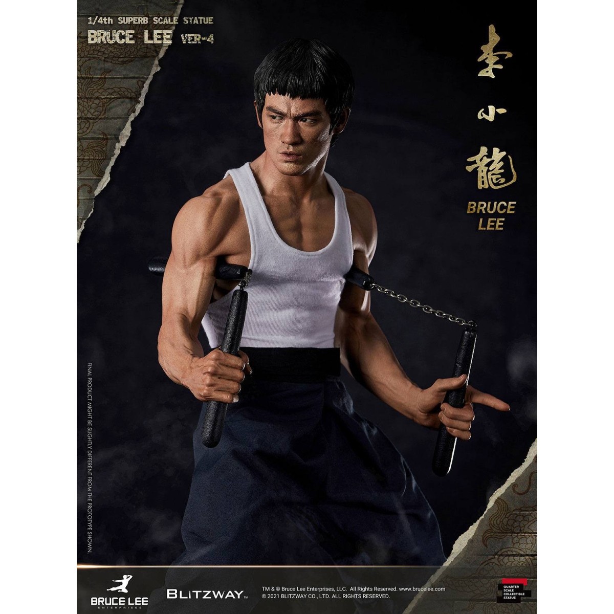 Blitzway - Statuetta Bruce Lee 1/4 di 80th Anniversary Tribute - 55 cm