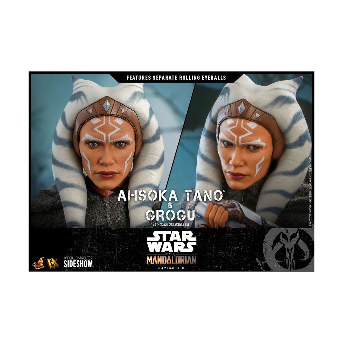 Hot Toys Star Wars - Ahsoka Tano & Grogu- Il mandaloriano 1/6