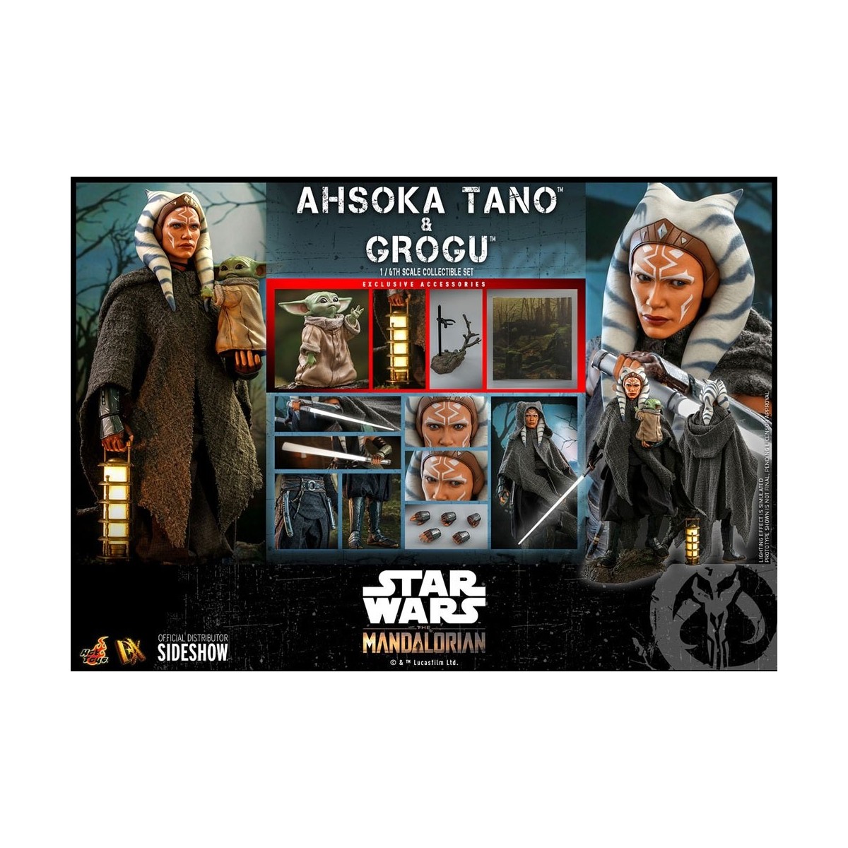 Hot Toys Star Wars - Ahsoka Tano & Grogu- Il mandaloriano 1/6