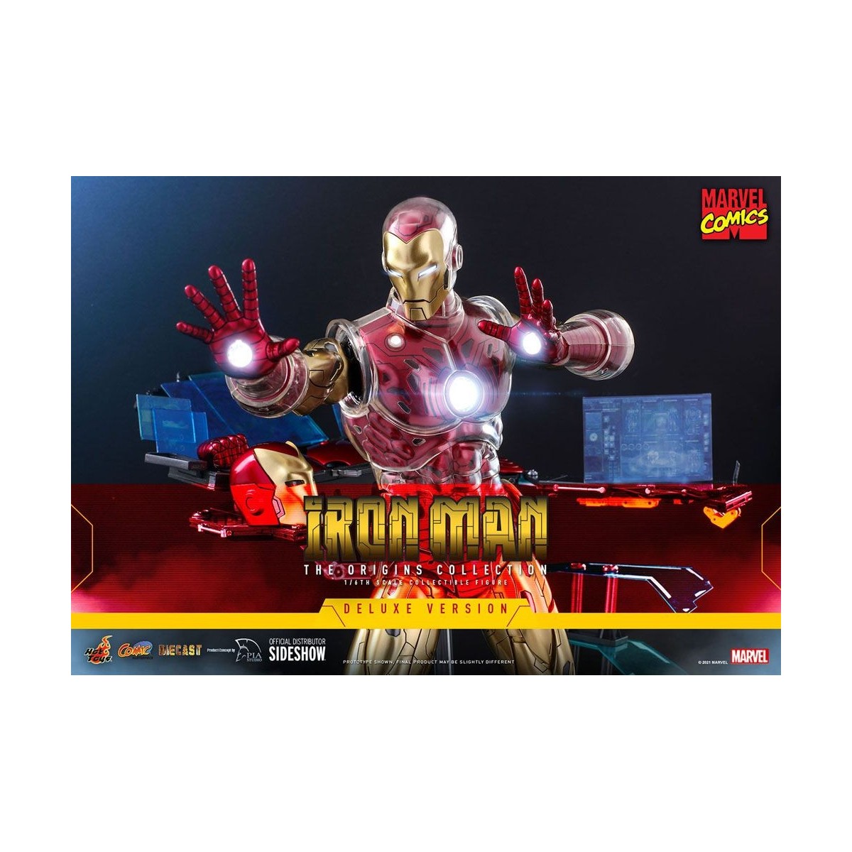 Hot toys - Iron Man Deluxe Version - Marvel The Origins Collection Comic Masterpiece figura 1/6
