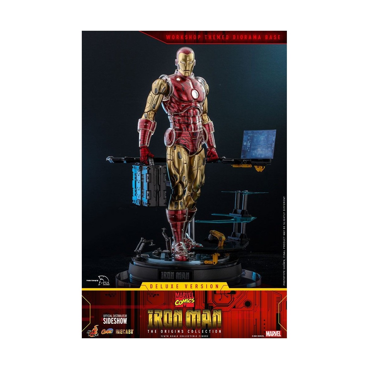 Hot toys - Iron Man Deluxe Version - Marvel The Origins Collection Comic Masterpiece figura 1/6