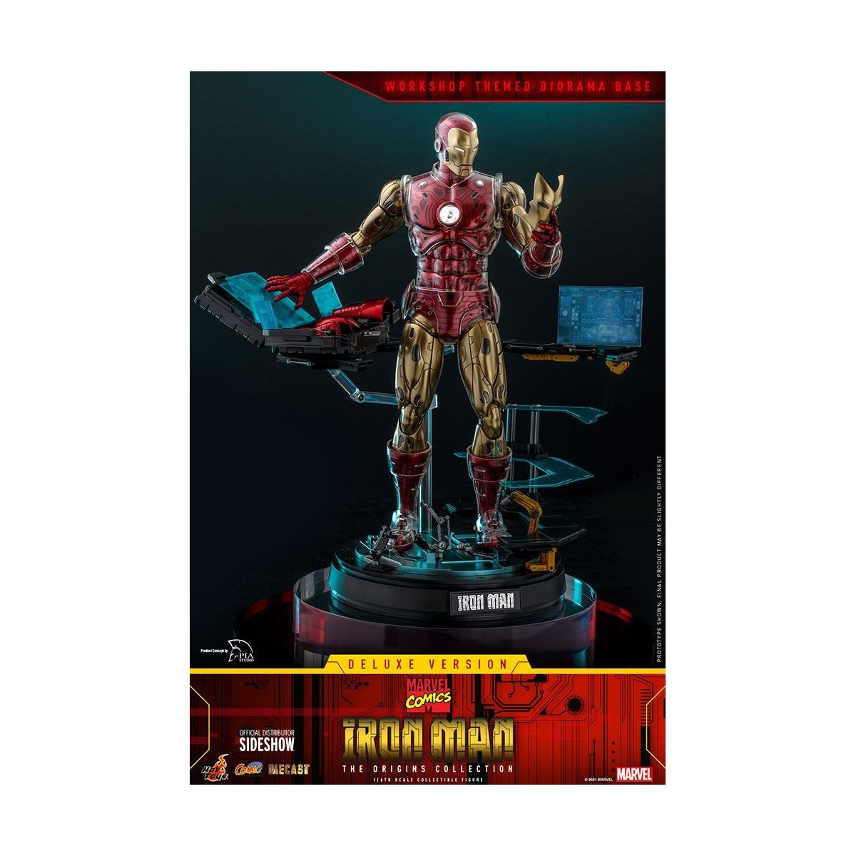 Hot toys - Iron Man Deluxe Version - Marvel The Origins Collection Comic Masterpiece figura 1/6