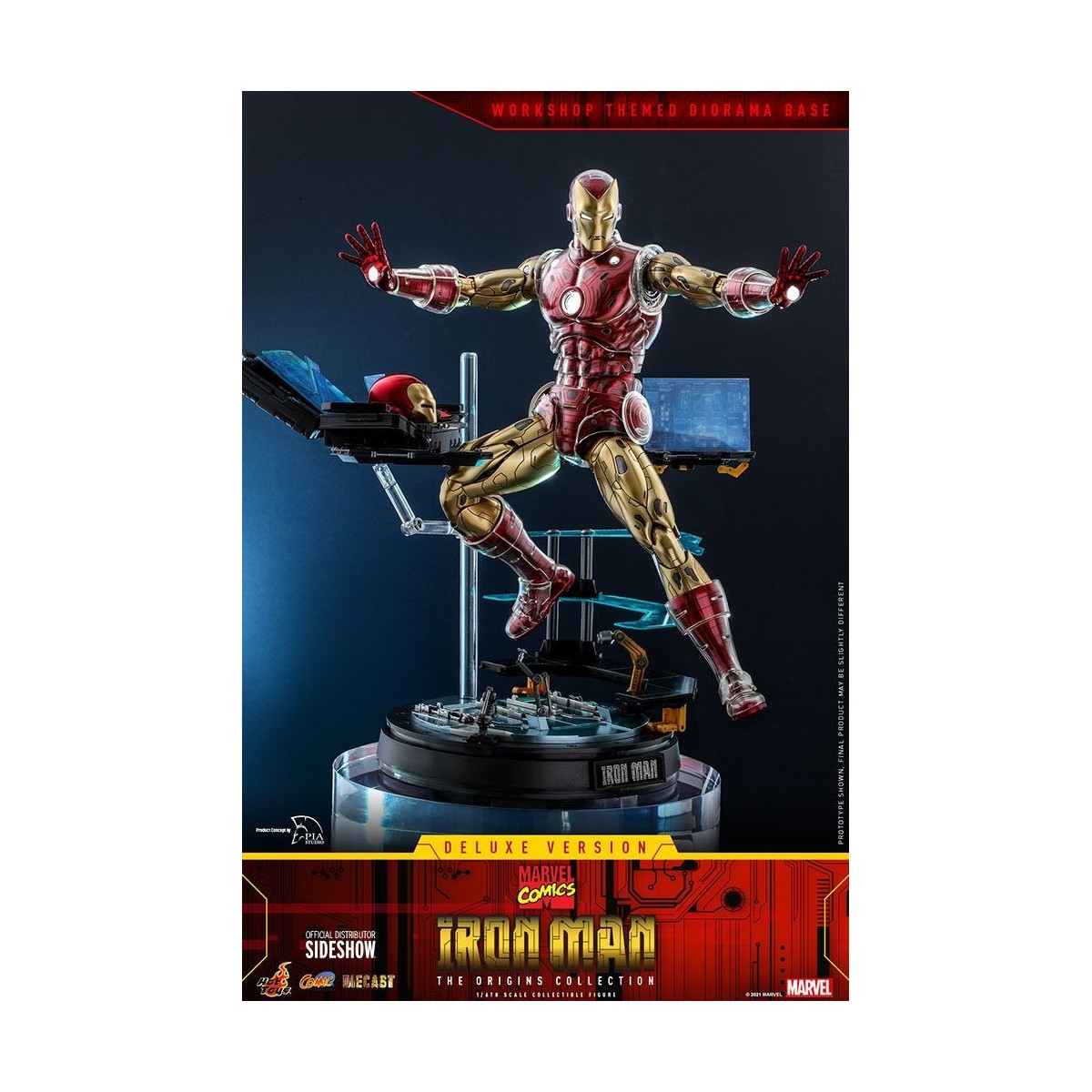 Hot toys - Iron Man Deluxe Version - Marvel The Origins Collection Comic Masterpiece figura 1/6