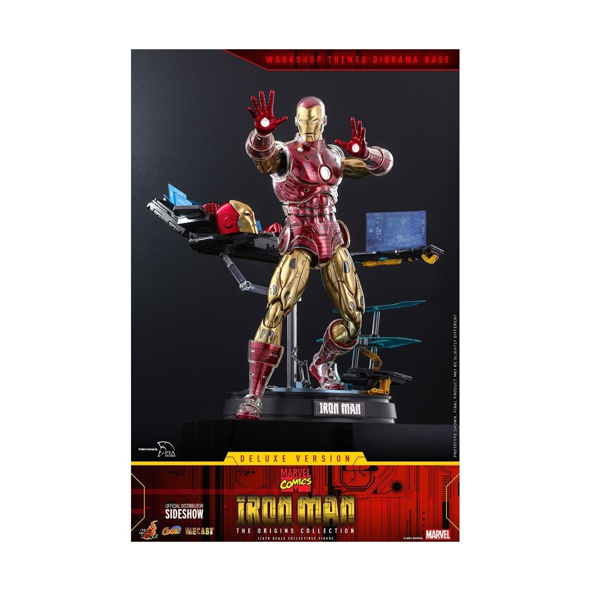 Hot toys - Iron Man Deluxe Version - Marvel The Origins Collection Comic Masterpiece figura 1/6
