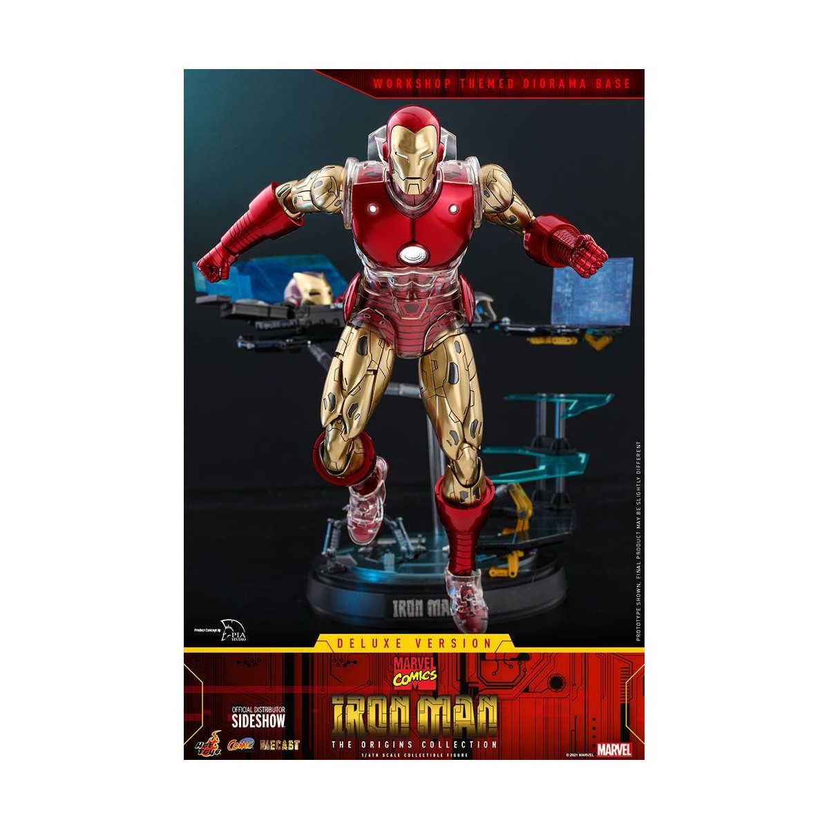 Hot toys - Iron Man Deluxe Version - Marvel The Origins Collection Comic Masterpiece figura 1/6