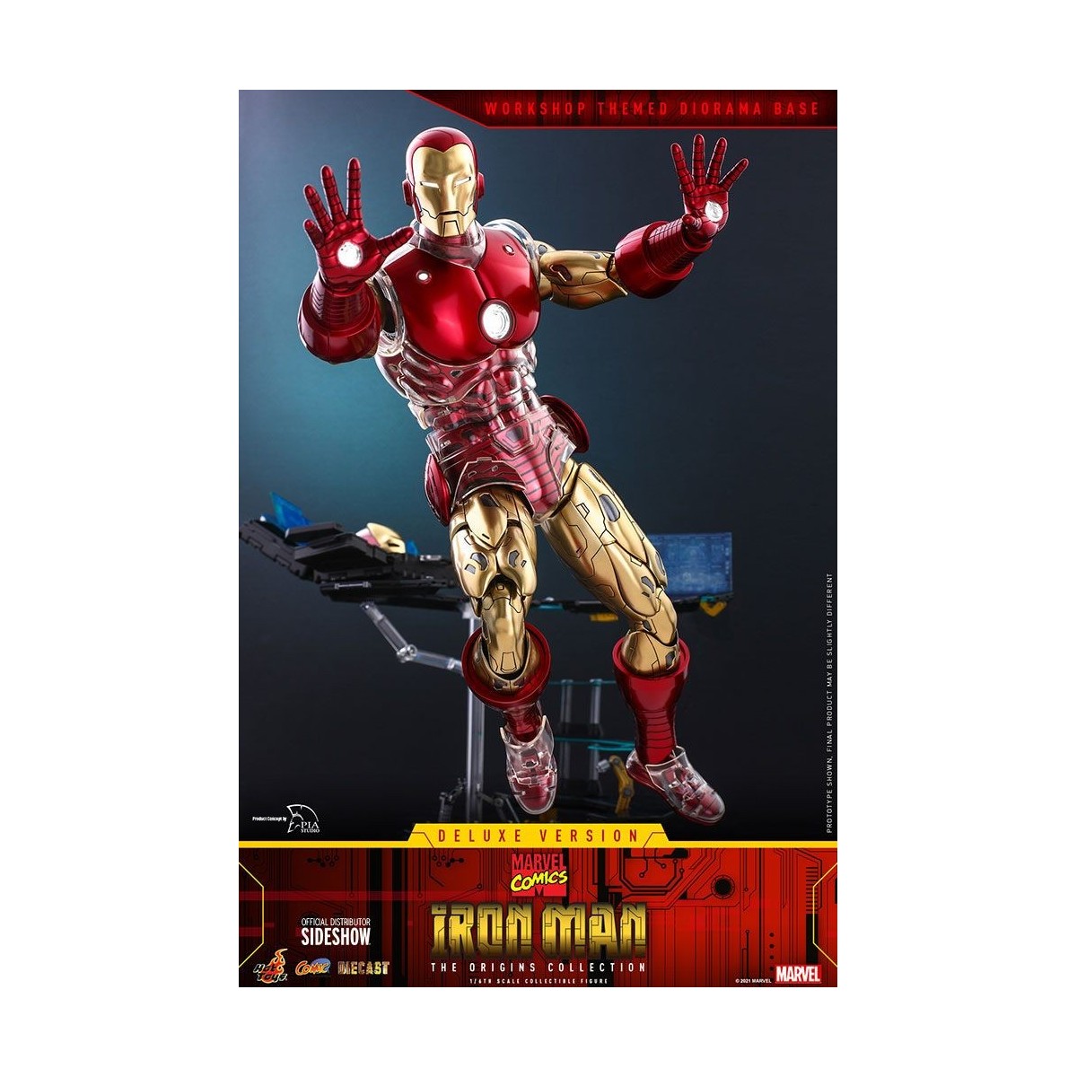 Hot toys - Iron Man Deluxe Version - Marvel The Origins Collection Comic Masterpiece figura 1/6