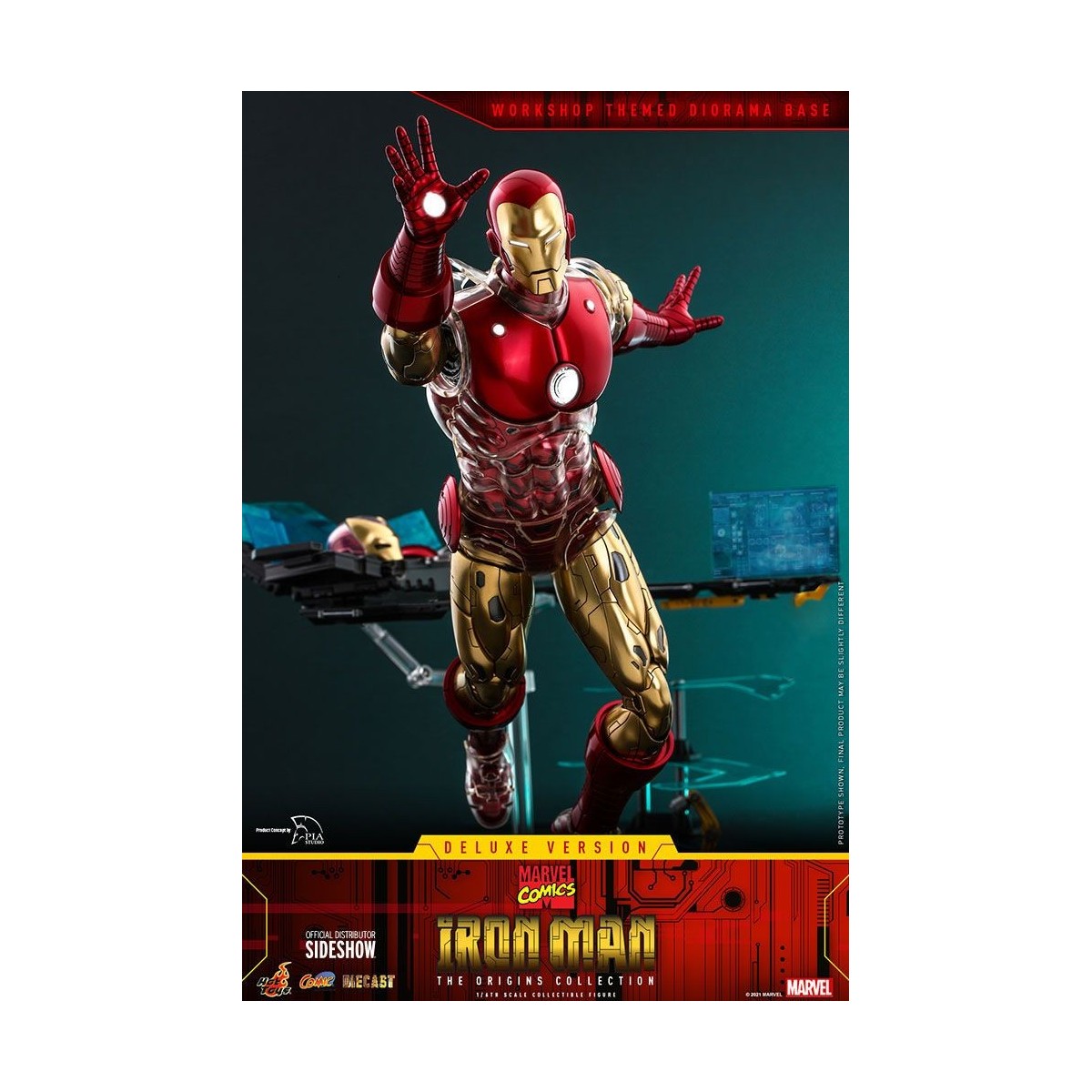 Hot toys - Iron Man Deluxe Version - Marvel The Origins Collection Comic Masterpiece figura 1/6