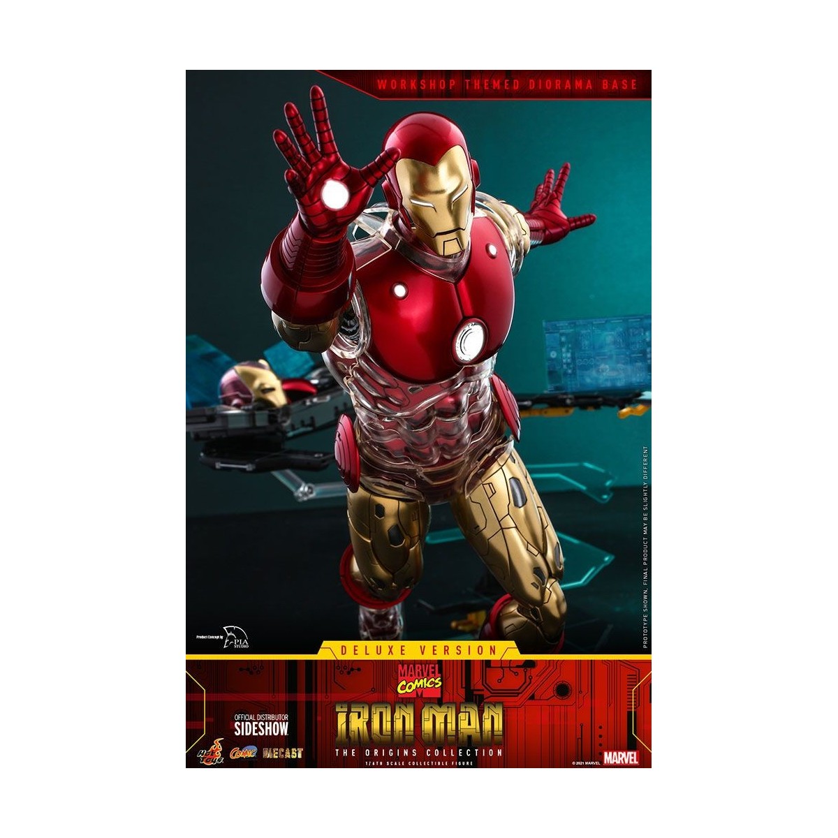 Hot toys - Iron Man Deluxe Version - Marvel The Origins Collection Comic Masterpiece figura 1/6