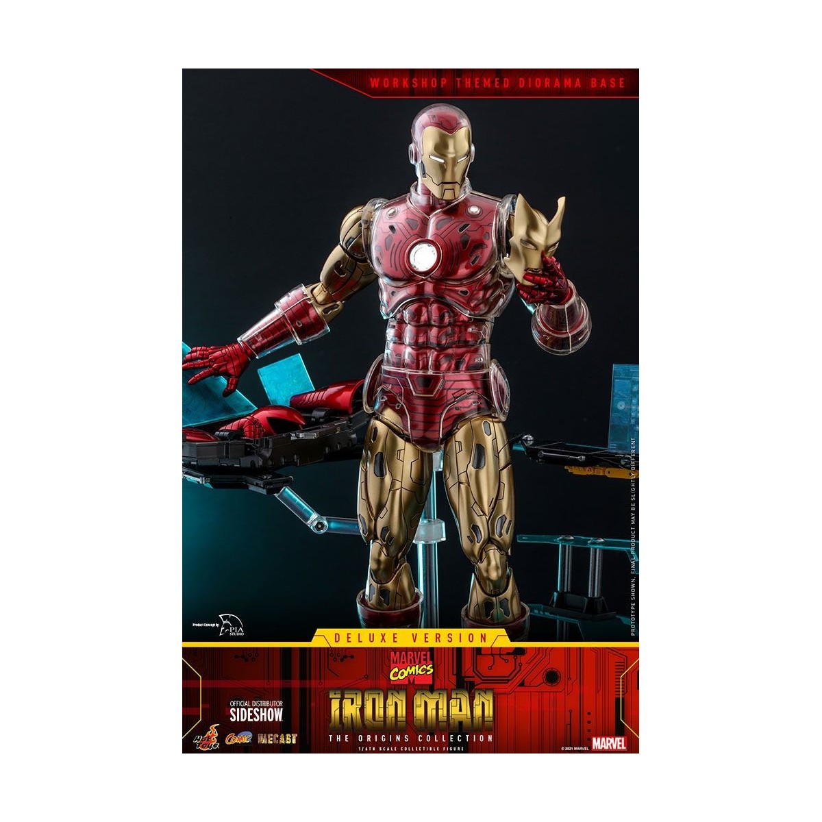 Hot toys - Iron Man Deluxe Version - Marvel The Origins Collection Comic Masterpiece figura 1/6