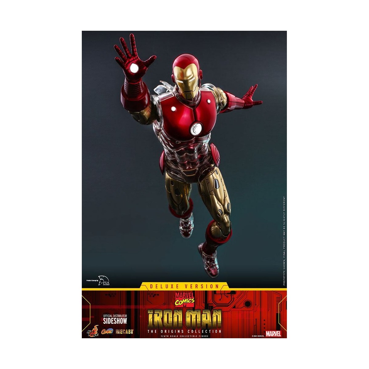 Hot toys - Iron Man Deluxe Version - Marvel The Origins Collection Comic Masterpiece figura 1/6
