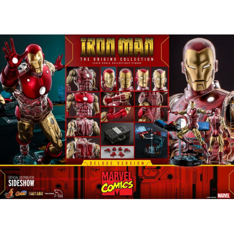 Hot toys - Iron Man Deluxe Version - Marvel The Origins Collection Comic Masterpiece figura 1/6