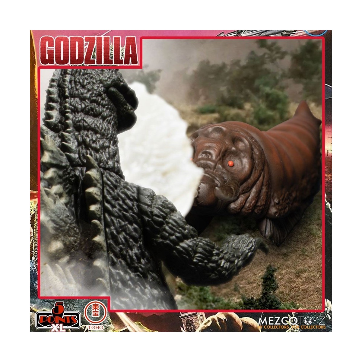 Mezco 5 Points XL Deluxe Box Set Round 1 - Godzilla: The Invaders Attack
