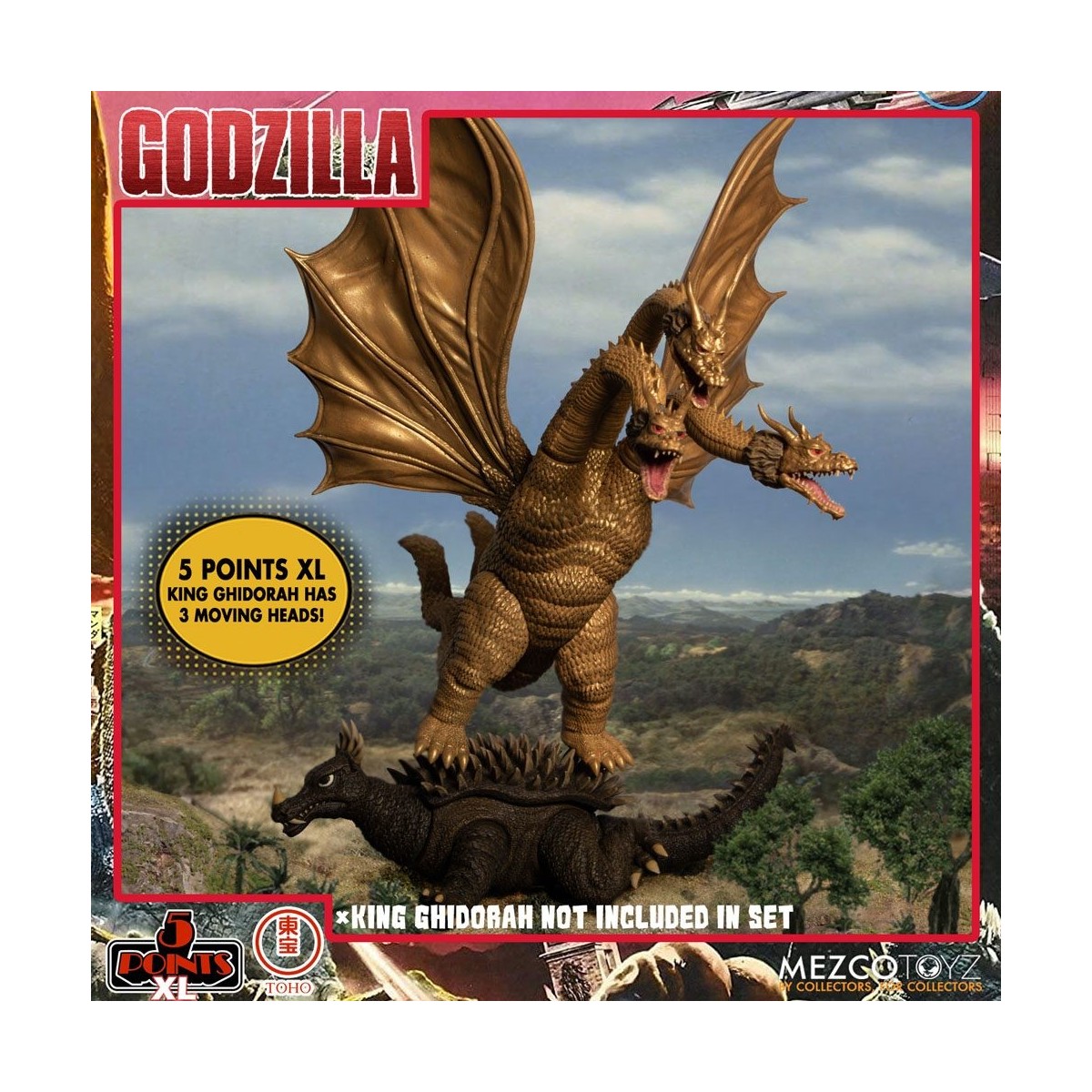 Mezco 5 Points XL Deluxe Box Set Round 1 - Godzilla: The Invaders Attack