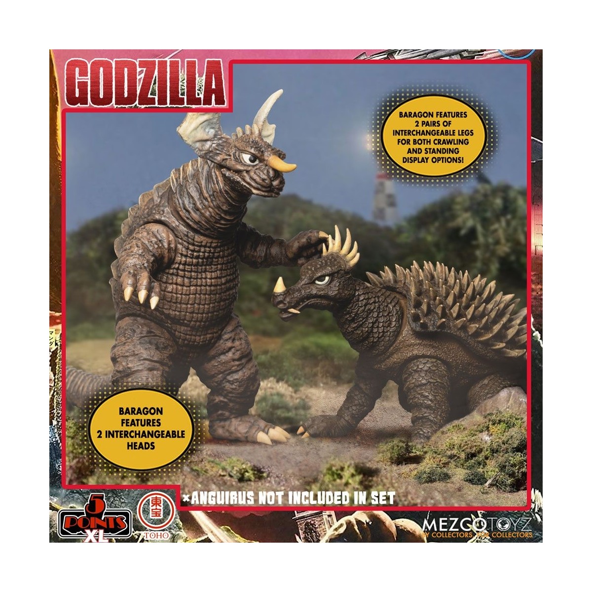 Mezco 5 Points XL Deluxe Box Set Round 2 - Godzilla: The Invaders Attack