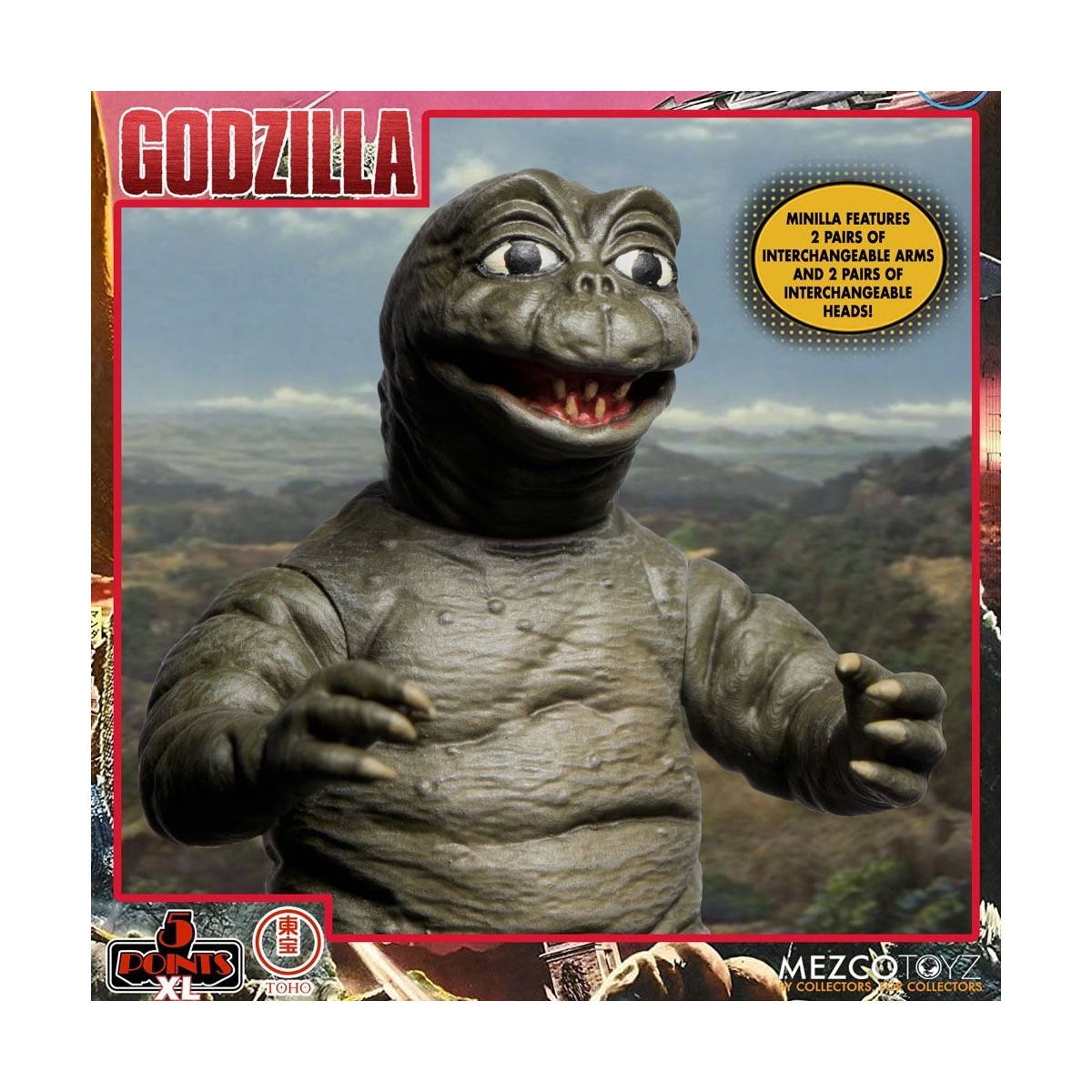 Mezco 5 Points XL Deluxe Box Set Round 2 - Godzilla: The Invaders Attack