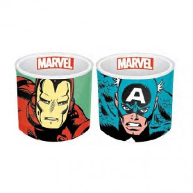 Marvel Comics - Set di 2 portauova in ceramica Iron Man & Captain America