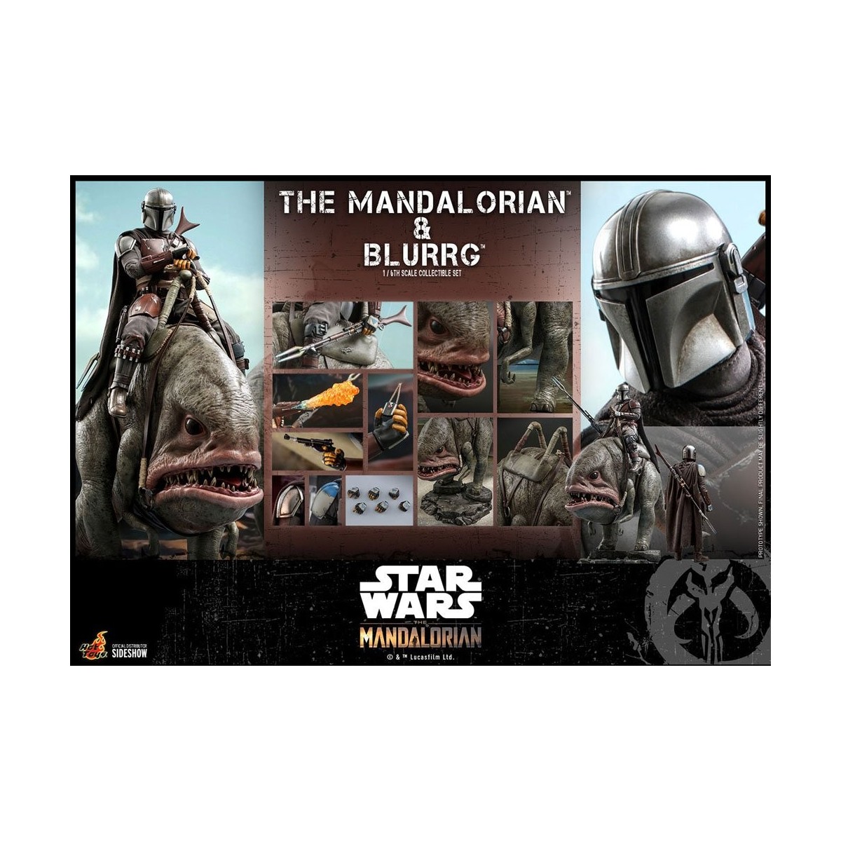 Hot Toys Star Wars - Il Mandaloriano e Blurrg
