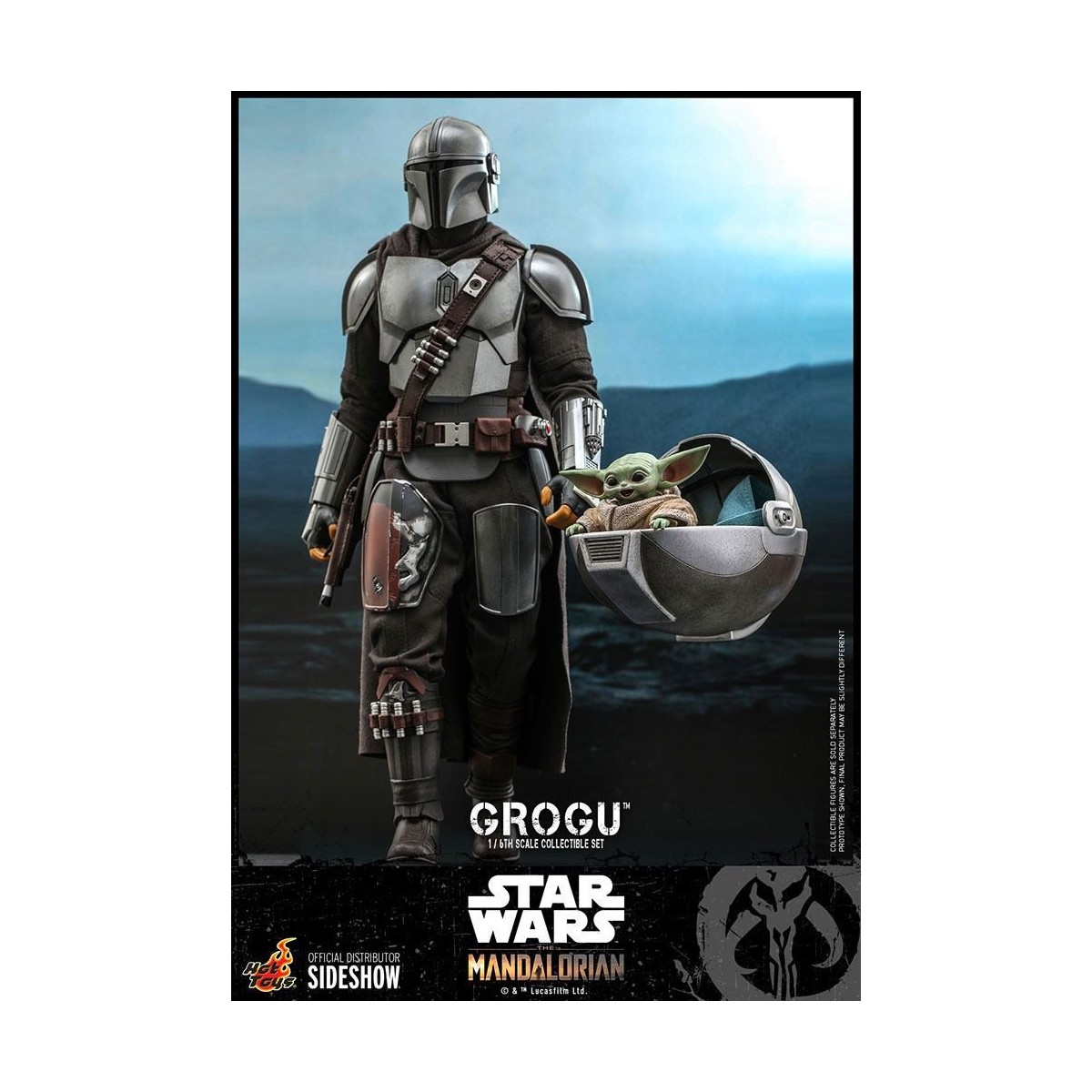 Hot Toys Star Wars - The Mandalorian - Grogu 1/6 confezione da 3 figure