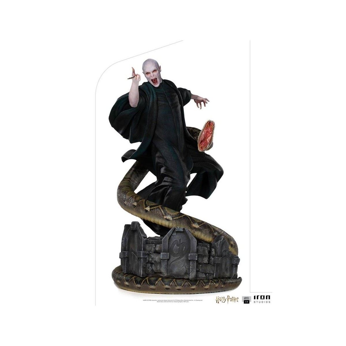 Iron Studios - Statua Replica Legacy 1/4 Voldemort & Nagini - Harry Potter