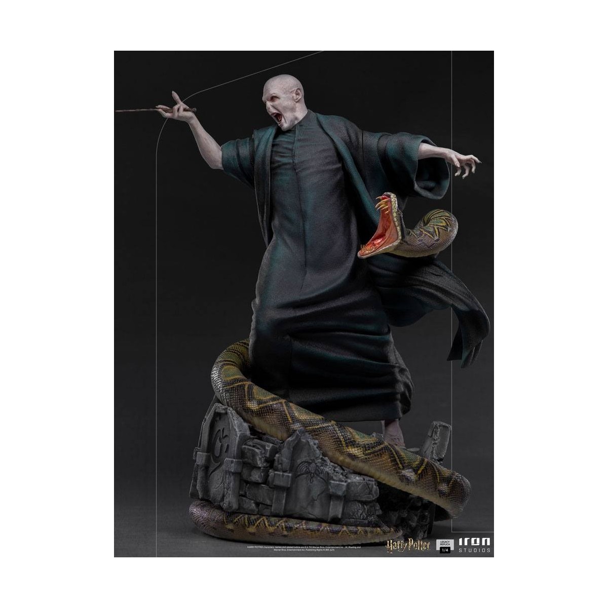 Iron Studios - Statua Replica Legacy 1/4 Voldemort & Nagini - Harry Potter
