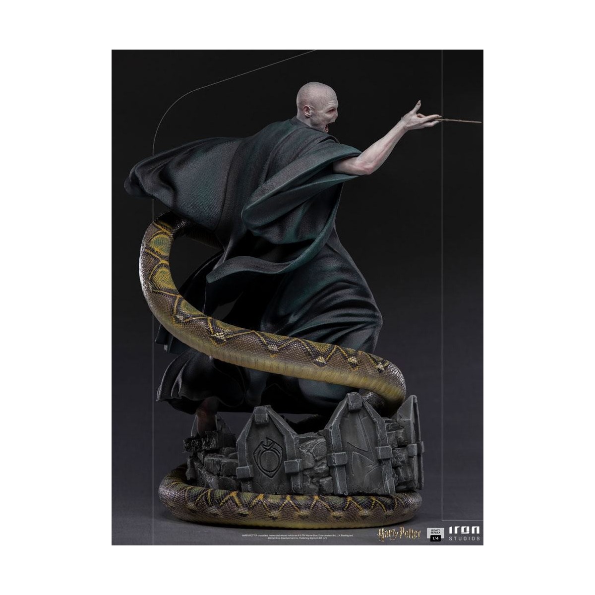 Iron Studios - Statua Replica Legacy 1/4 Voldemort & Nagini - Harry Potter