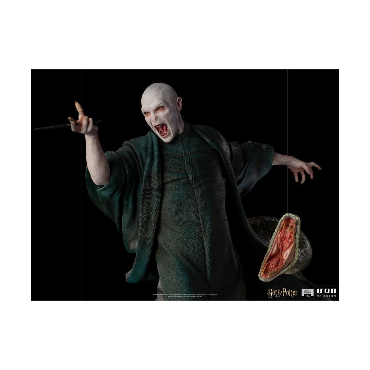 Iron Studios - Statua Replica Legacy 1/4 Voldemort & Nagini - Harry Potter