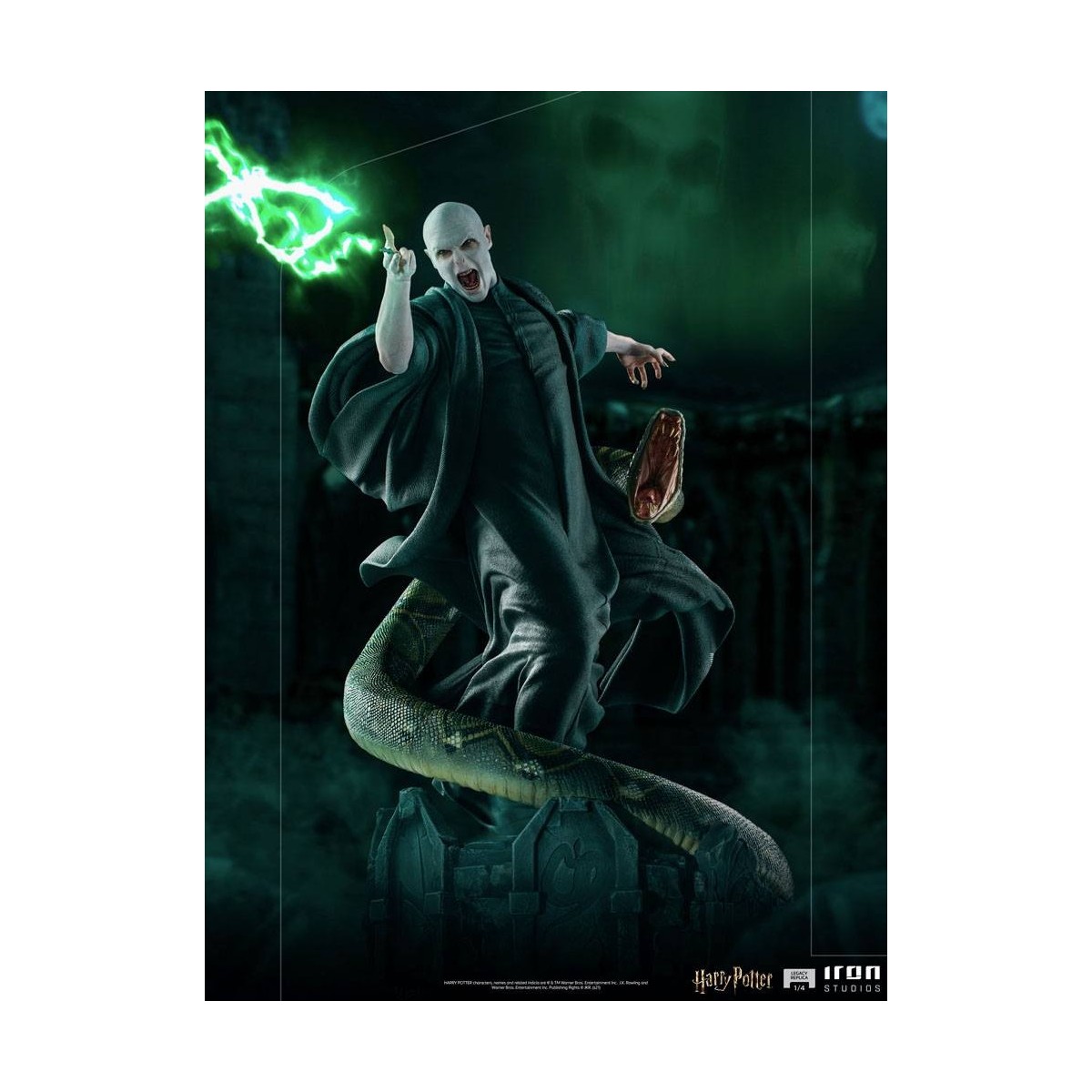Iron Studios - Statua Replica Legacy 1/4 Voldemort & Nagini - Harry Potter