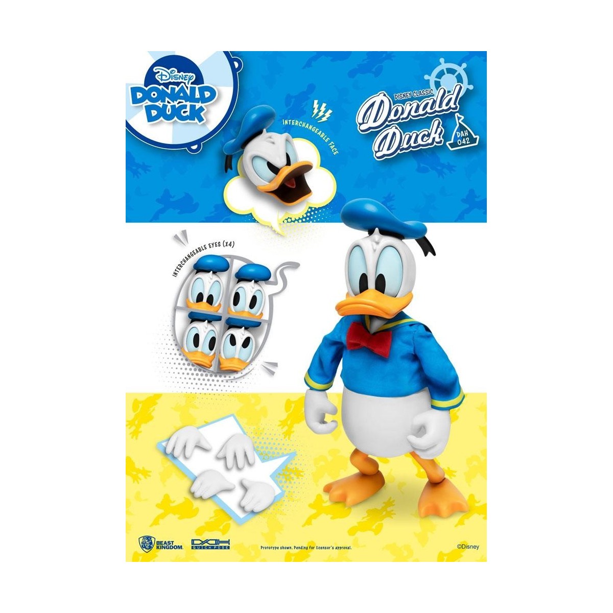 Figurina Disney Classic Beast Kingdom - Paperino versione classica - Dynamic Action Heroes 1/9