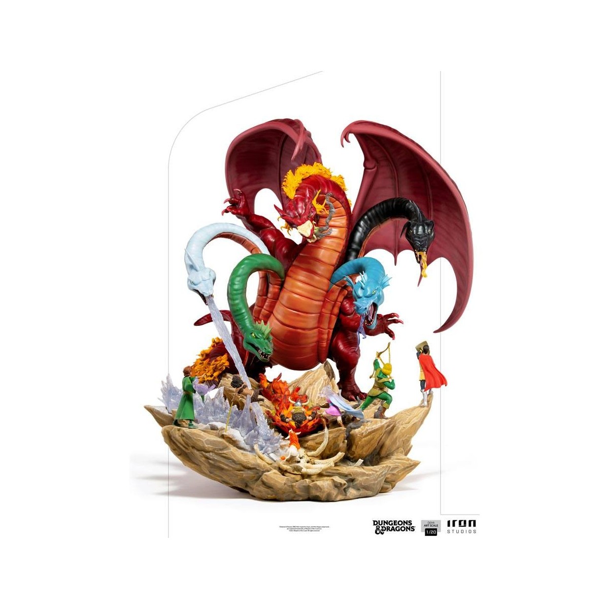 Iron Studios Dungeons & Dragons - Statuetta da battaglia di Tiamat in scala 1/20 Half Art