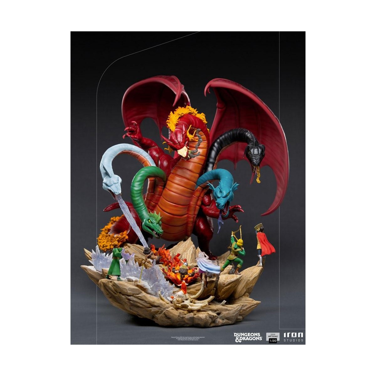Iron Studios Dungeons & Dragons - Statuetta da battaglia di Tiamat in scala 1/20 Half Art