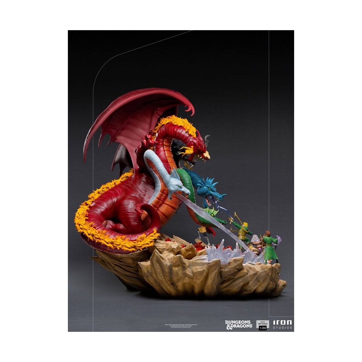 Iron Studios Dungeons & Dragons - Statuetta da battaglia di Tiamat in scala 1/20 Half Art