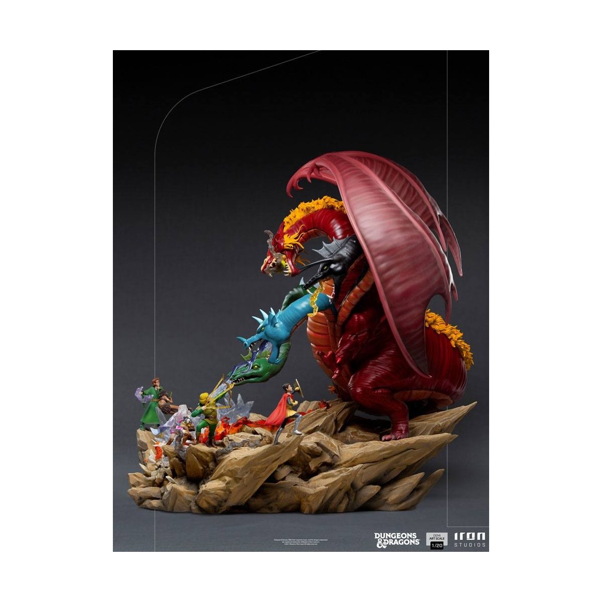 Iron Studios Dungeons & Dragons - Statuetta da battaglia di Tiamat in scala 1/20 Half Art