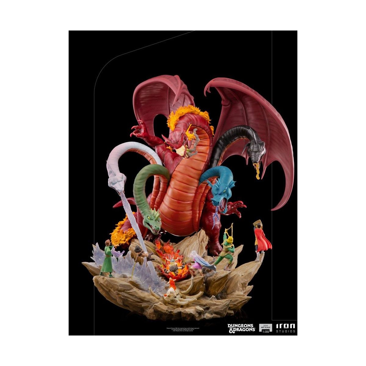 Iron Studios Dungeons & Dragons - Statuetta da battaglia di Tiamat in scala 1/20 Half Art
